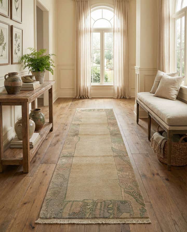 2' 7 x 11' Hand Knotted Tibet Wool Runner Rug