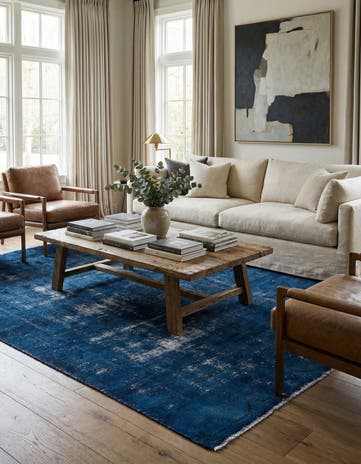 4' 4 x 6' 4 Hand Knotted Ultra Vintage Persian Wool Rug