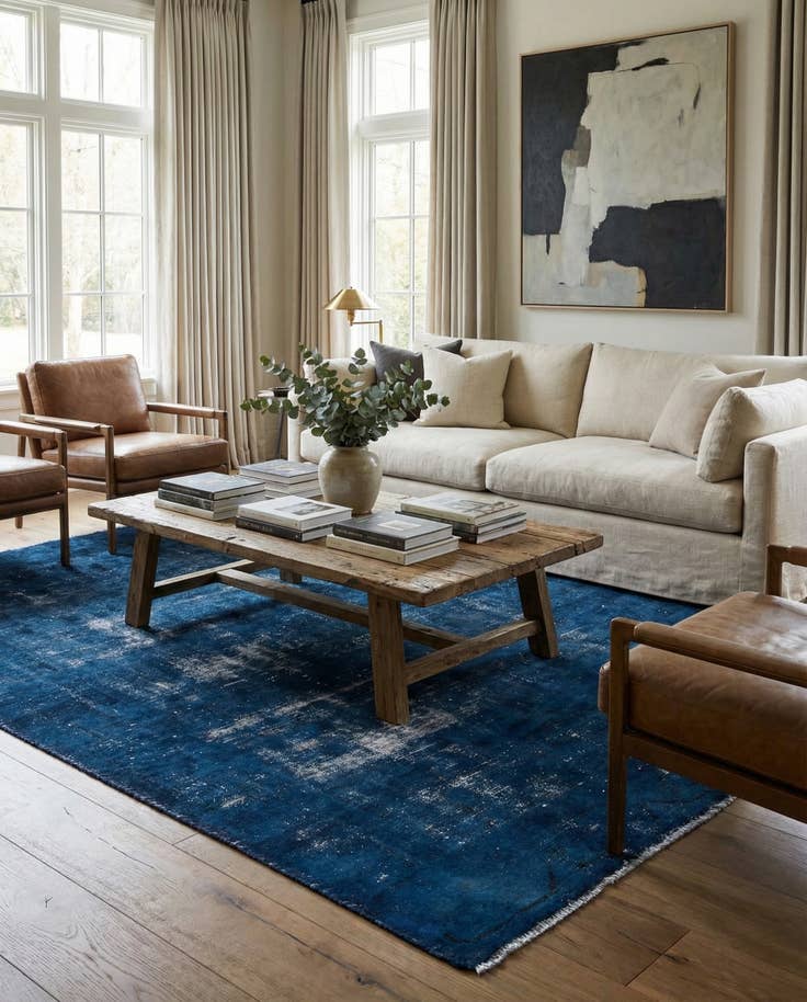 Detail image of 4' 4 x 6' 4 Hand Knotted Ultra Vintage Persian Wool Rug