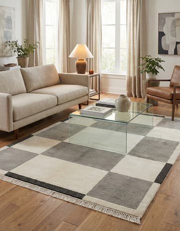4' 11 x 6' 7 Hand Knotted Darya Wool Rug
