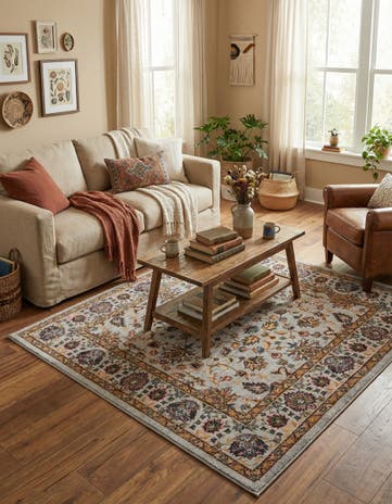Cloud Gray Medina Square Rug