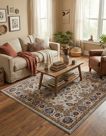 Cloud Gray Medina Square Rug