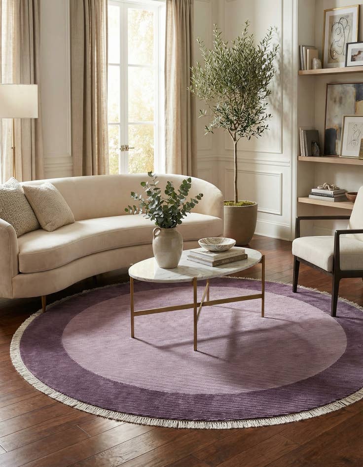 Detail image of 6' 6 x 6' 6  Hand Knotted Darya Wool Round Rug