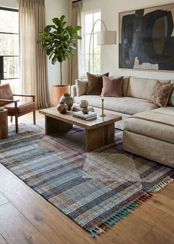 7' 9 x 10' 2 Hand Knotted Moroccan Wool Rug