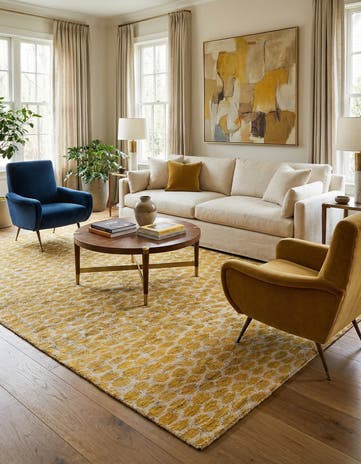 6' x 9' Hand Knotted Darya Wool Rug