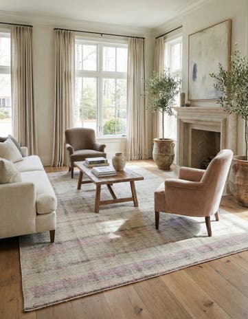 8' 5 x 11' 10 Hand Knotted Oushak Wool Rug