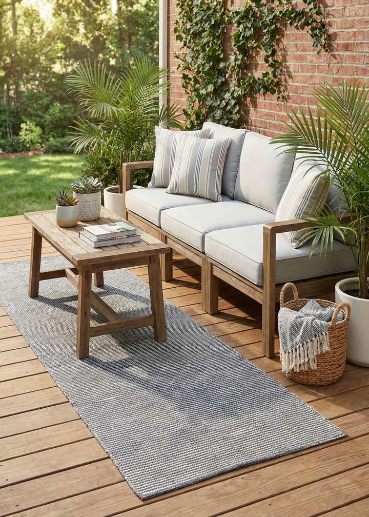 2' 7 x 8' Easy-Clean Jill Zarin Palm Springs Indoor / Outdoor Runner Rug