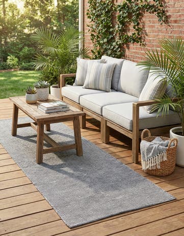 2' 7 x 8' Easy-Clean Jill Zarin Palm Springs Indoor / Outdoor Runner Rug