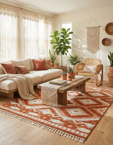 7' 10 x 7' 10 Boho Square Rug