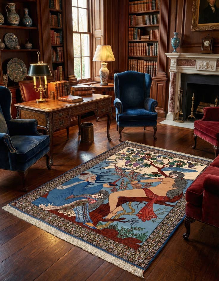 Detail image of 3' 8 x 5' 2 Isfahan Rug