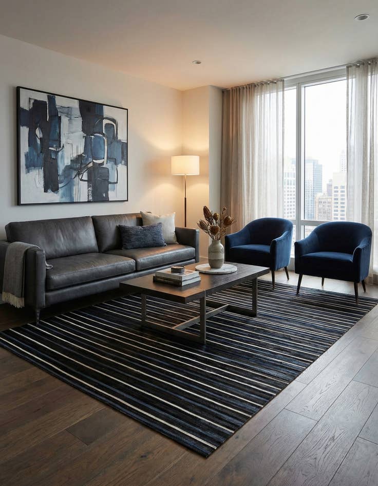 Detail image of  5' 1 x 8' Cowhide - Patchwork Rug