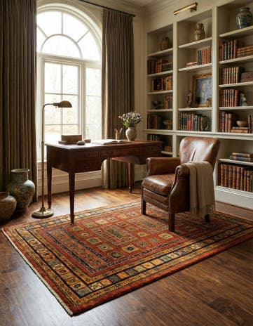 3' 7 x 5' 2 Kashkuli Wool Rug