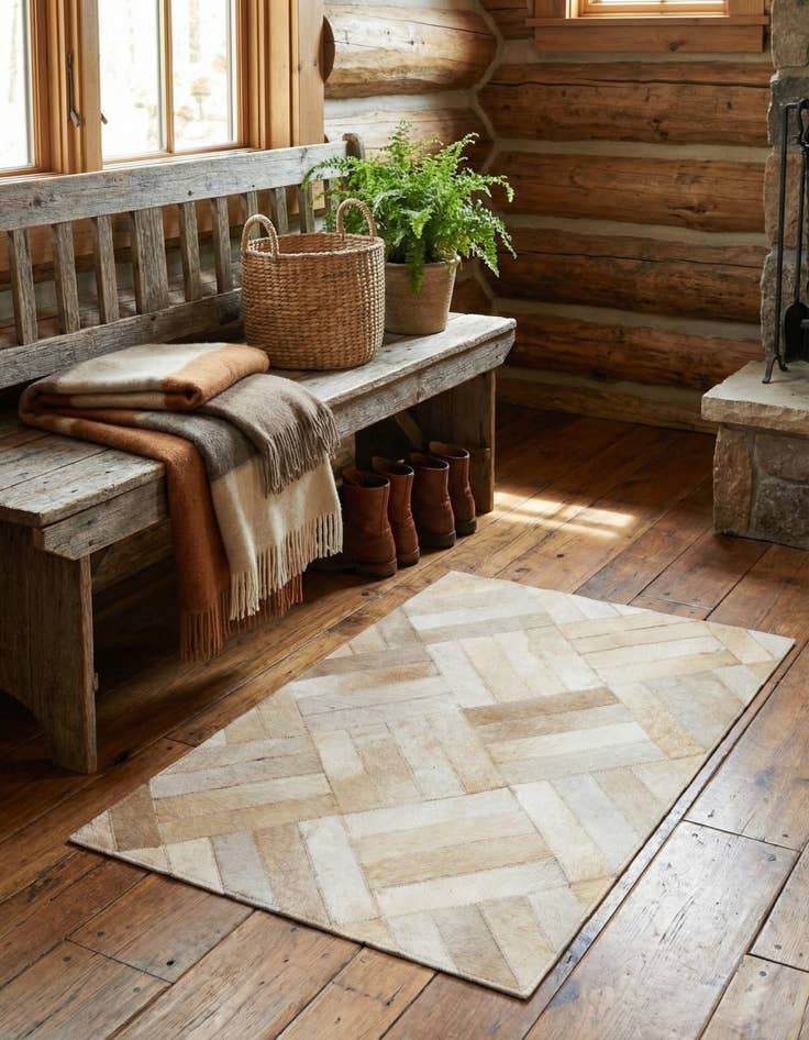 Detail image of  2' 1 x 3' Cowhide Rug