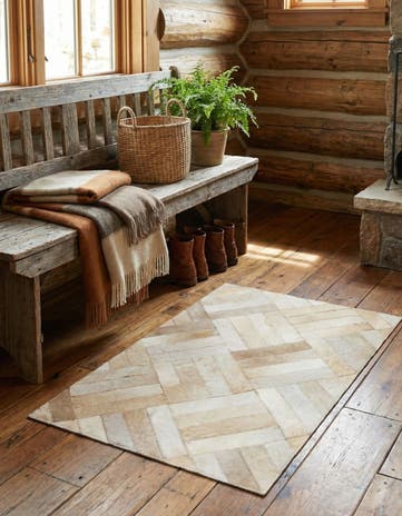 2' 1 x 3' Cowhide Rug