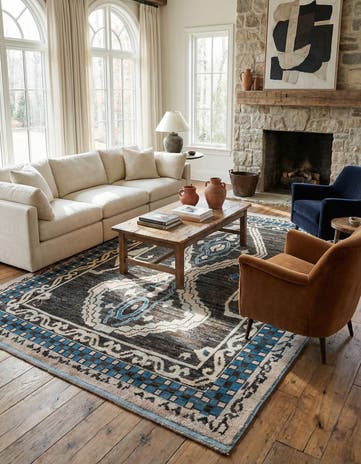 9' 1 x 12' 5 Hand Knotted Moroccan Wool Rug