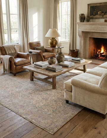 8' 9 x 12' 5 Hand Knotted Ultra Vintage Persian Wool Rug