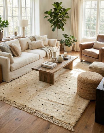 6' 10 x 10' 2 Hand Knotted Moroccan Wool Rug