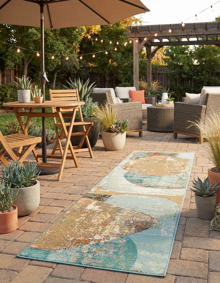 2' 7 x 10' Easy-Clean Modern Indoor / Outdoor...