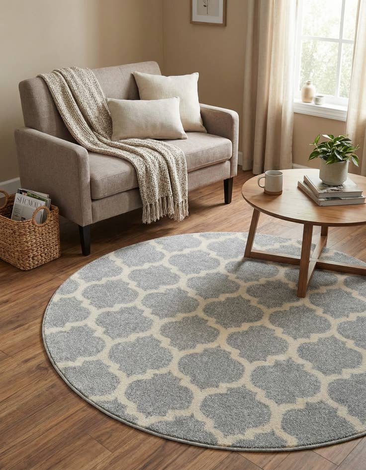 Detail image of 3' x 3' Trellis Round Rug