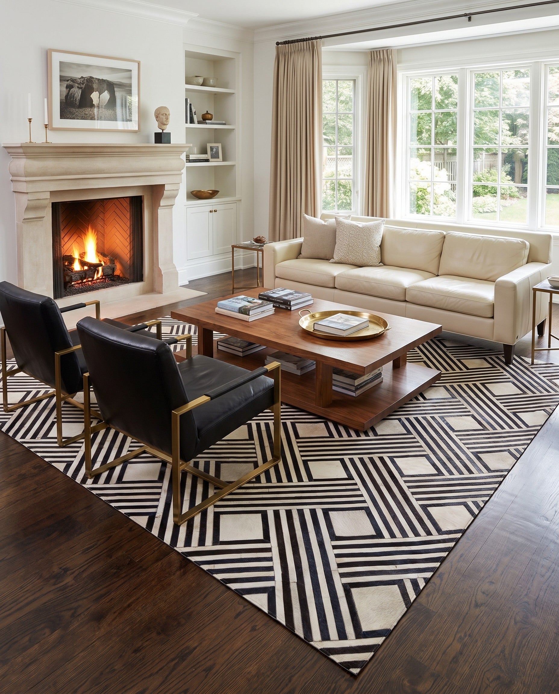 7' 11 x 9' 10 Cowhide - Patchwork Rug