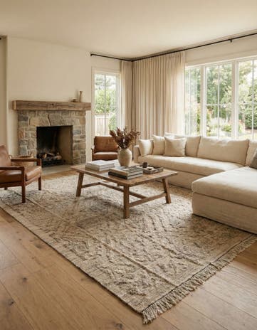 9' 3 x 12' 7 Hand Knotted Darya Wool Rug