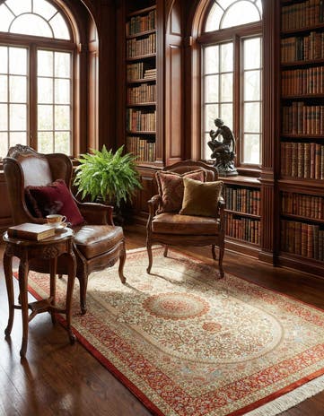 3' 3 x 5' Ghom Silk Rug