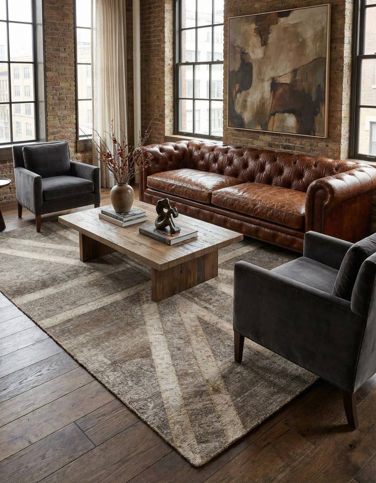 Detail image of  6' 8 x 9' 10  Hand Knotted Ultra Vintage Persian Wool Rug