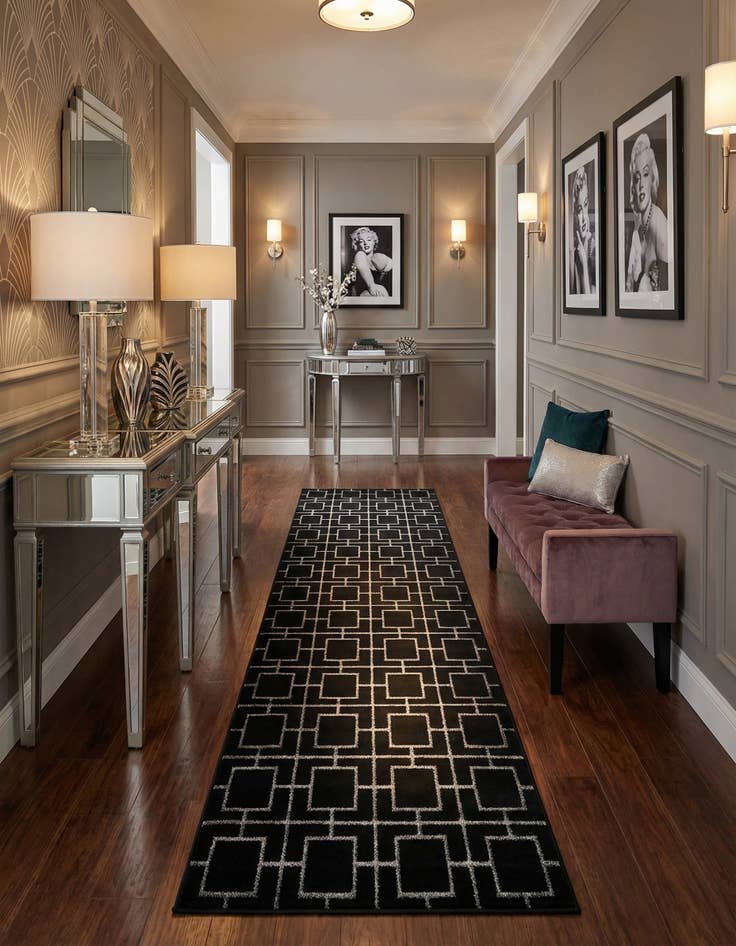 Detail image of 2' 7 x 12'  Marilyn Monroe™ Glam Deco Runner Rug