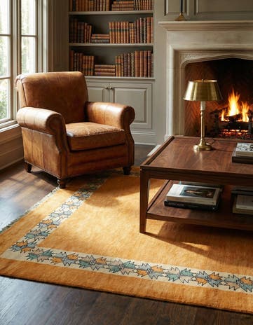 5' 2 x 7' 2 Hand Knotted Peshawar Ziegler Rug