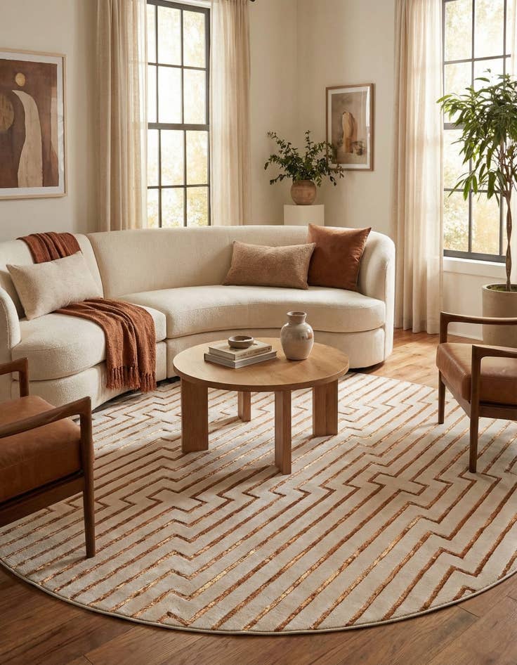 Detail image of  10' x 10' Vogue Geo Round Rug