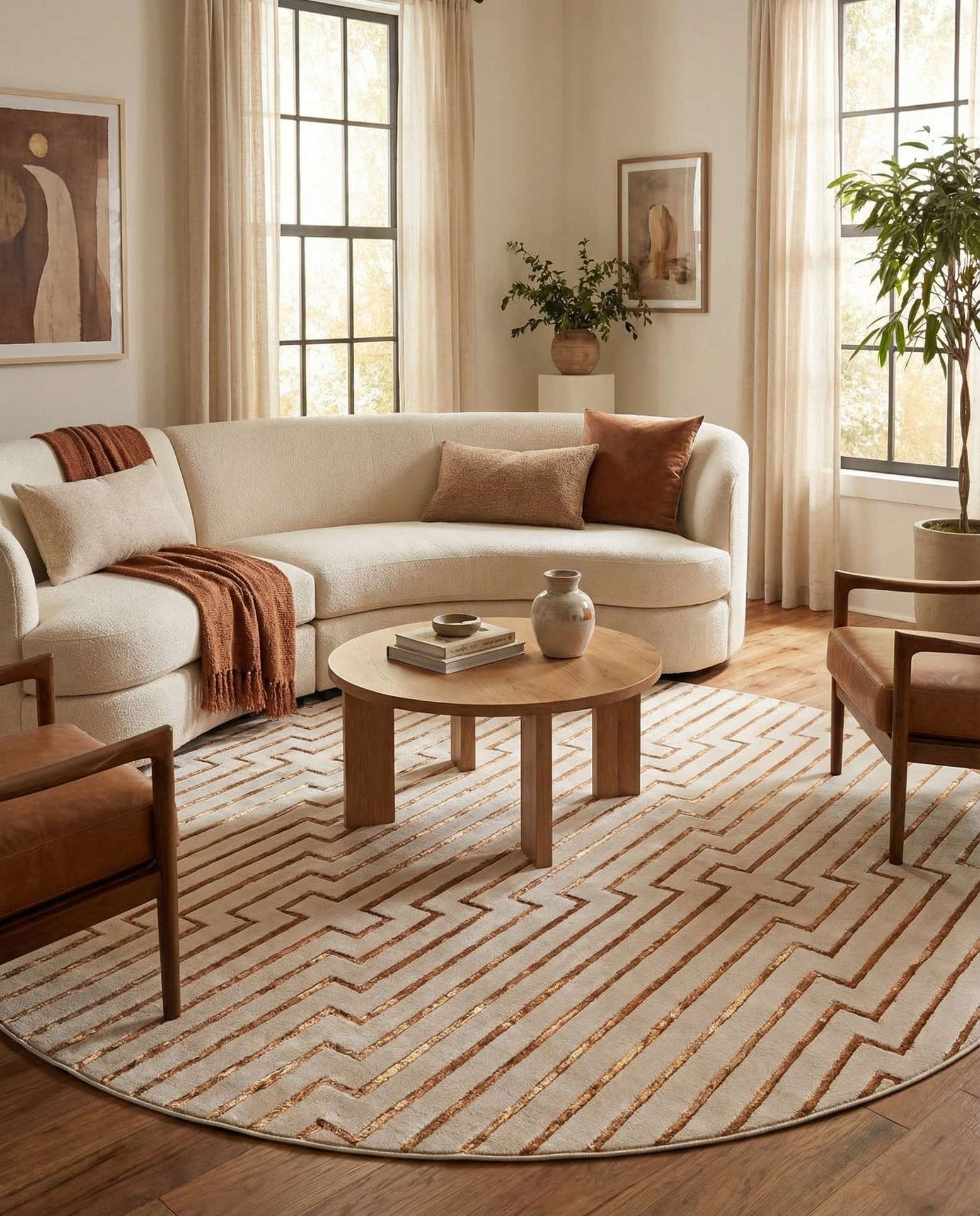 10' x 10' Vogue Geo Round Rug