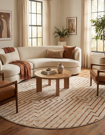 10' x 10' Vogue Geo Round Rug