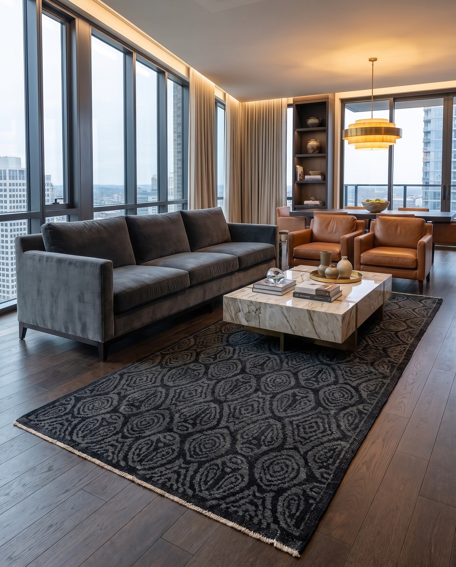 5' 5 x 10' Hand Knotted Darya Wool Rug