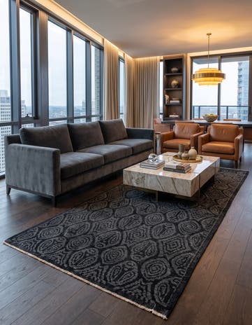 5' 5 x 10' Hand Knotted Darya Wool Rug