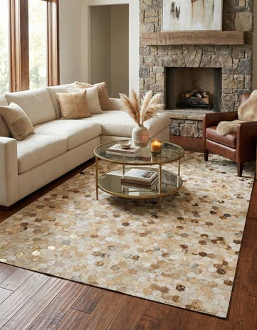 5' 2 x 8' 2 Cowhide - Patchwork Rug