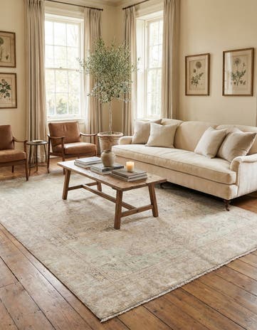 6' 3 x 8' 10 Hand Knotted Ultra Vintage Persian Wool Rug
