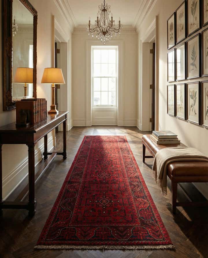 2' 8 x 9' 5 Hand Knotted Khal Mohammadi Wool Runner Rug