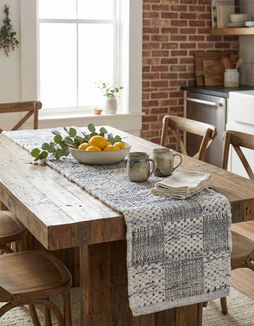 1' 2 x 4' 1 Hand Woven Chindi Cotton Table Runner Rug
