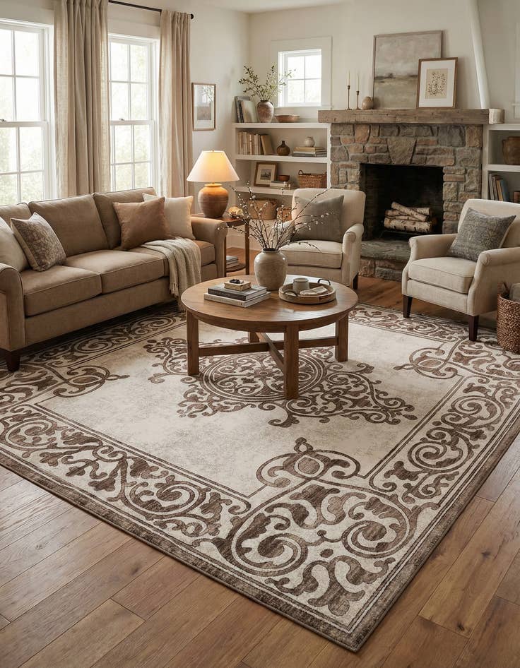 Detail image of 10' 8 x 10' 8 Hermitage Square Rug