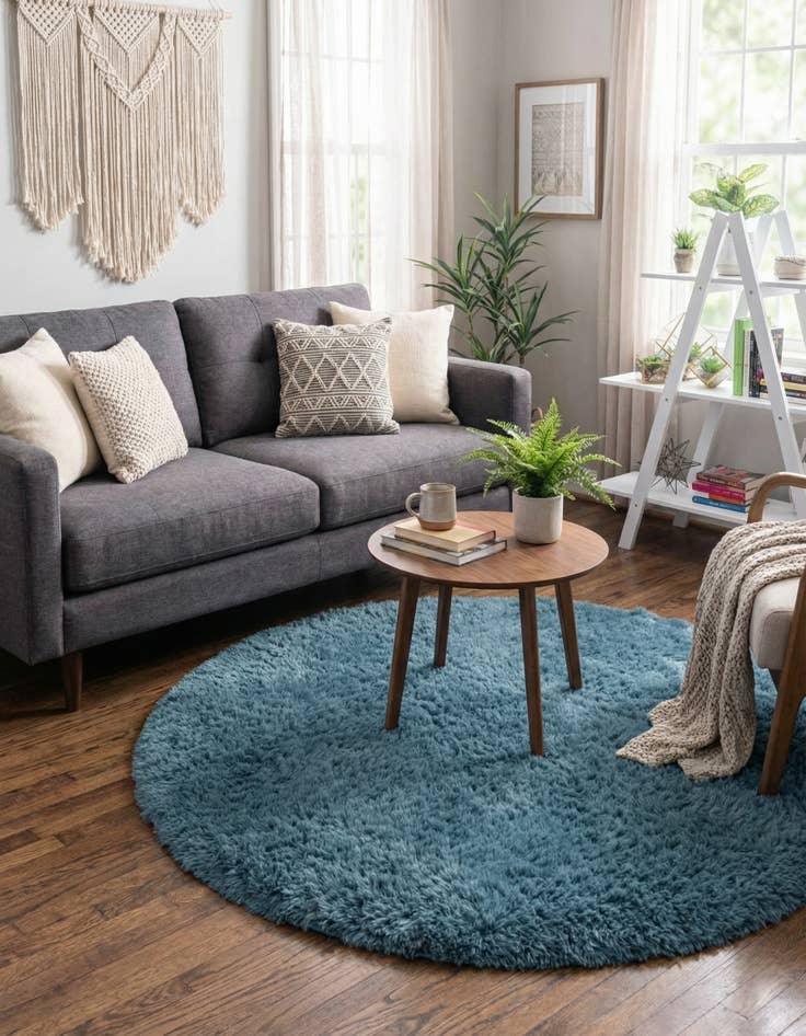 Detail image of  3' 3 x 3' 3 Infinity Shag Round Rug