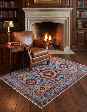 4' 1 x 5' 7 Hand Knotted Mamluk Ziegler Rug