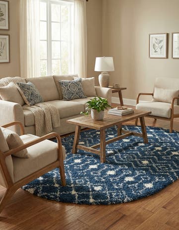 7' x 10' Moroccan Trellis Shag Oval Rug