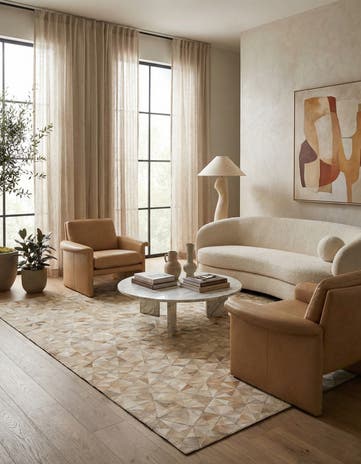 5' 8 x 7' 11 Cowhide Stocks Rug