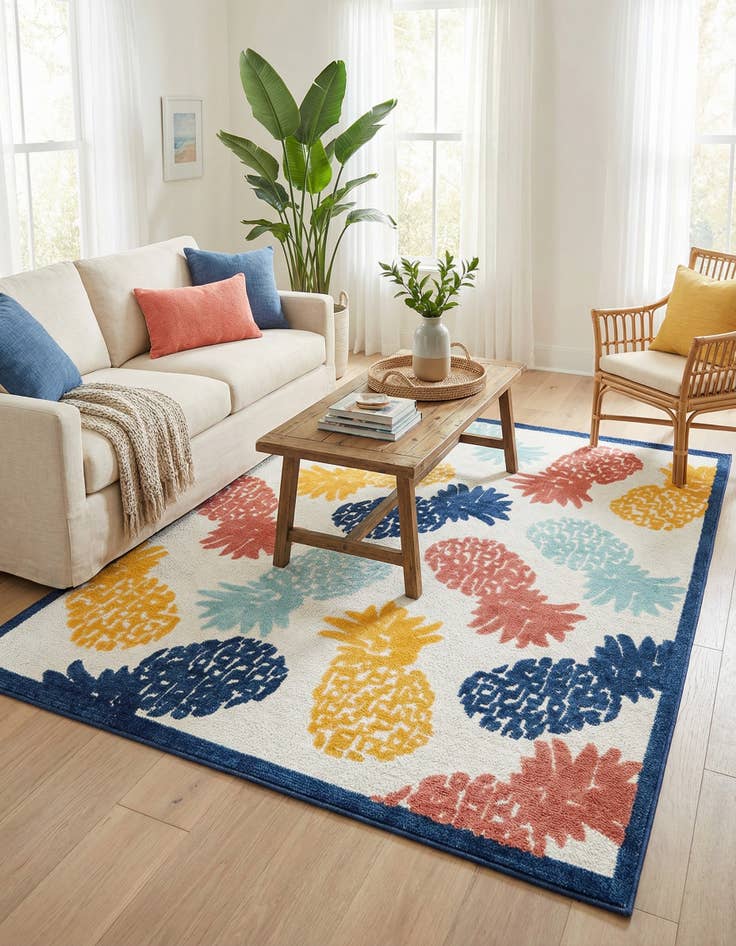 Detail image of 7' 10 x 10' Easy-Clean Belize Indoor / Outdoor Rug