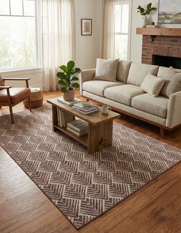 Detail image of  7' 10 x 10' Eco Trellis Rug