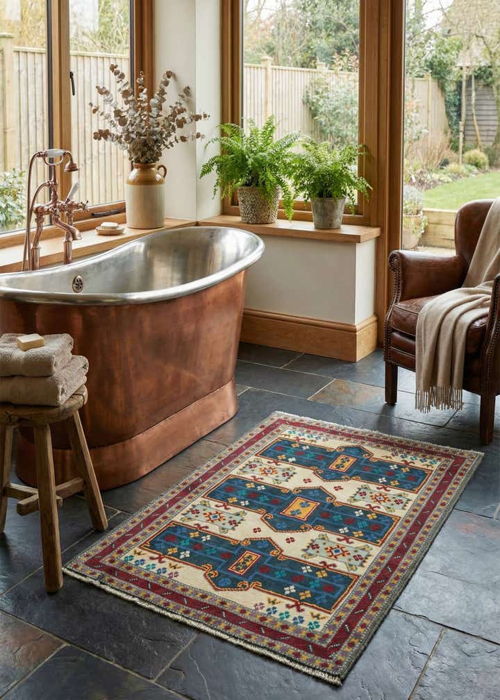 3' 5 x 4' 9 Hand Knotted Balouch Rug