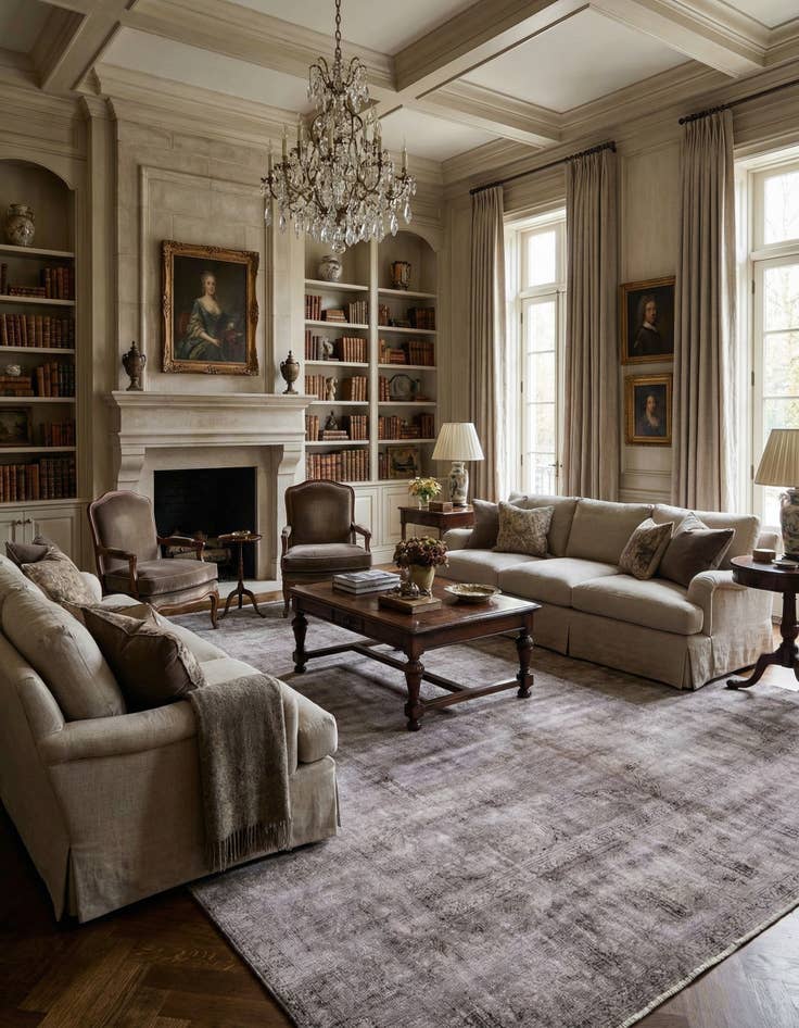 Detail image of 9' 6 x 13' 7 Vintage Royal Wool Rug