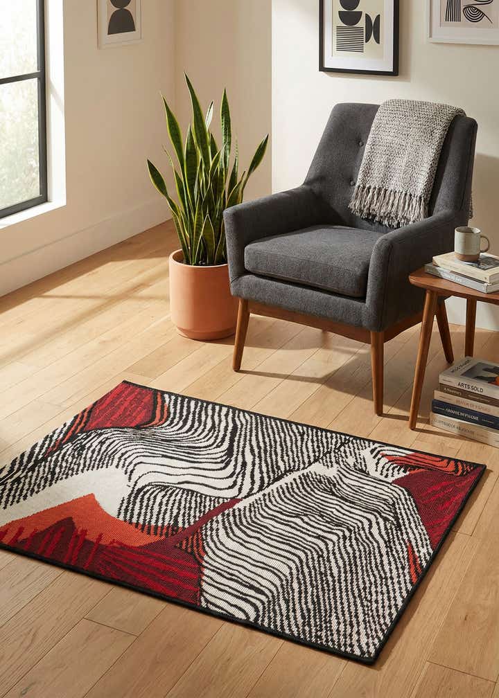 2' x 3' Easy-Clean Modern Indoor / Outdoor Rug
