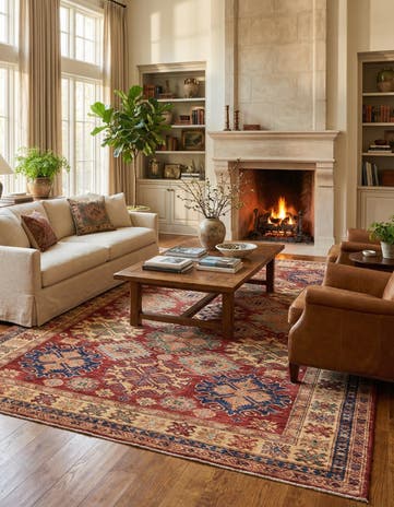 6' 9 x 9' 5 Hand Knotted Kazak Oriental Rug