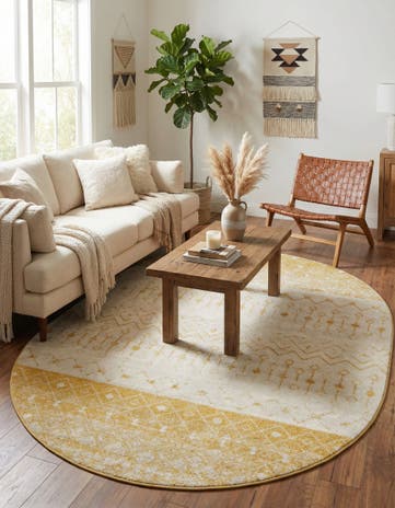 7' 10 x 10' Moroccan Trellis Oval Rug